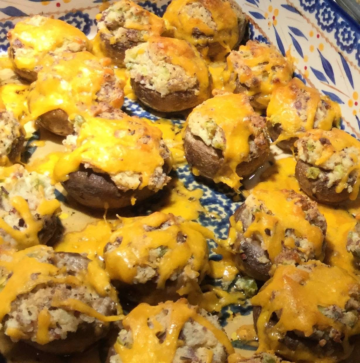 Jalapeño Popper Stuffed Mushrooms