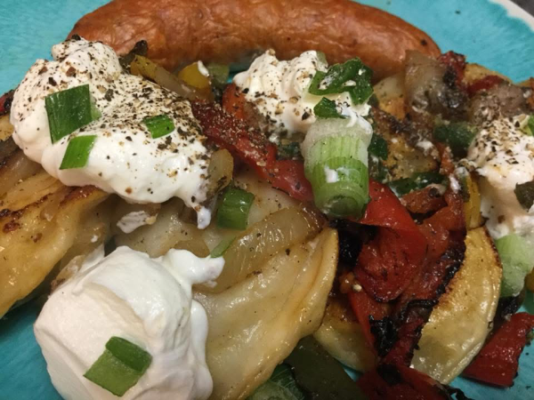 Perogies & Italian Sausage
